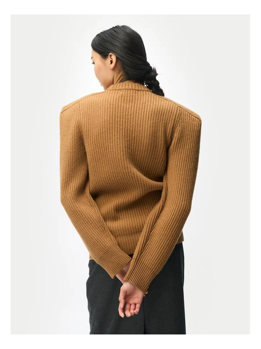 Женский кашемировый свитер с приталенными плечами Gobi Cashmere — изображение 3 из 3, нет цвета