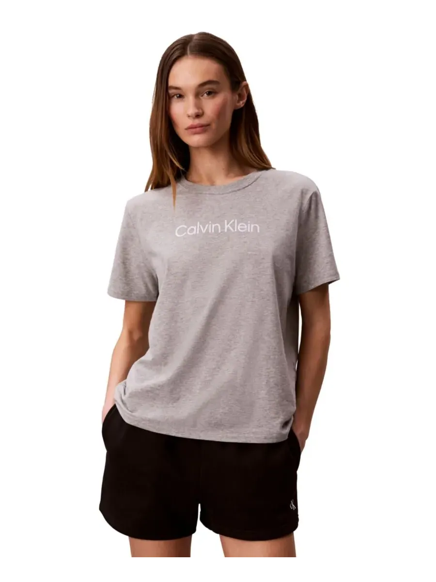 Женская футболка с коротким рукавом для поездок на работу Calvin Klein Performance — серый