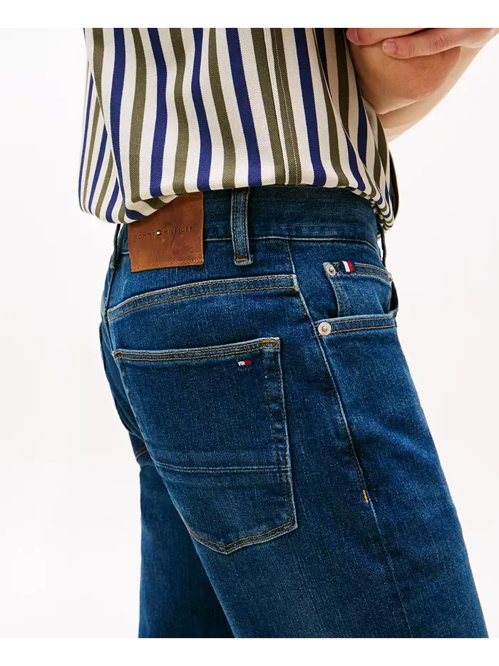 Мужские джинсы Bleeker Slim Fit Stretch Tommy Hilfiger — изображение 3 из 4, темный индиго