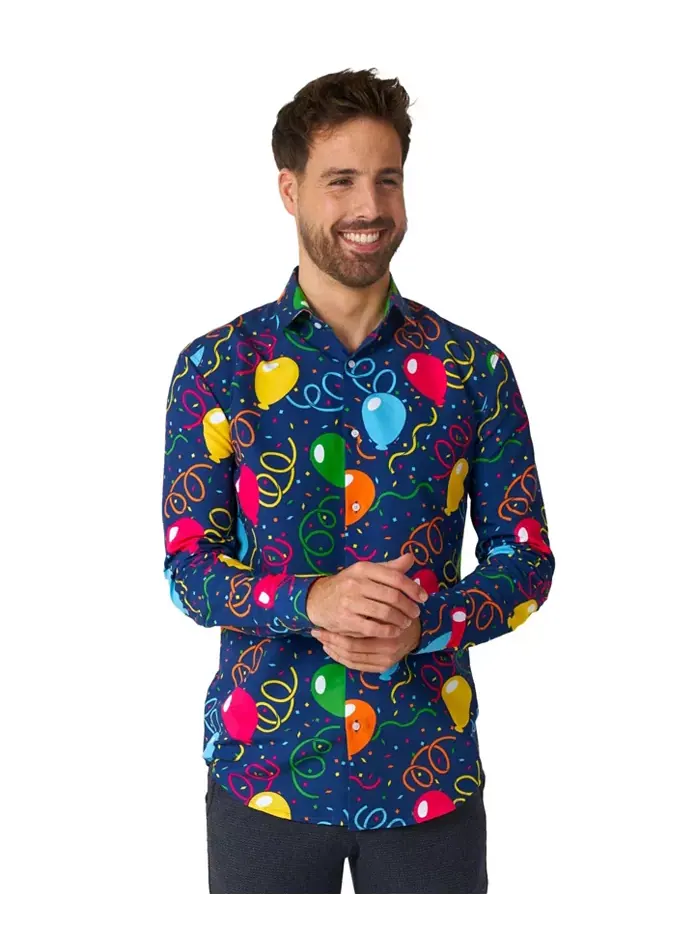 Мужская праздничная рубашка Suitmeister — изображение 1 из 3, синий