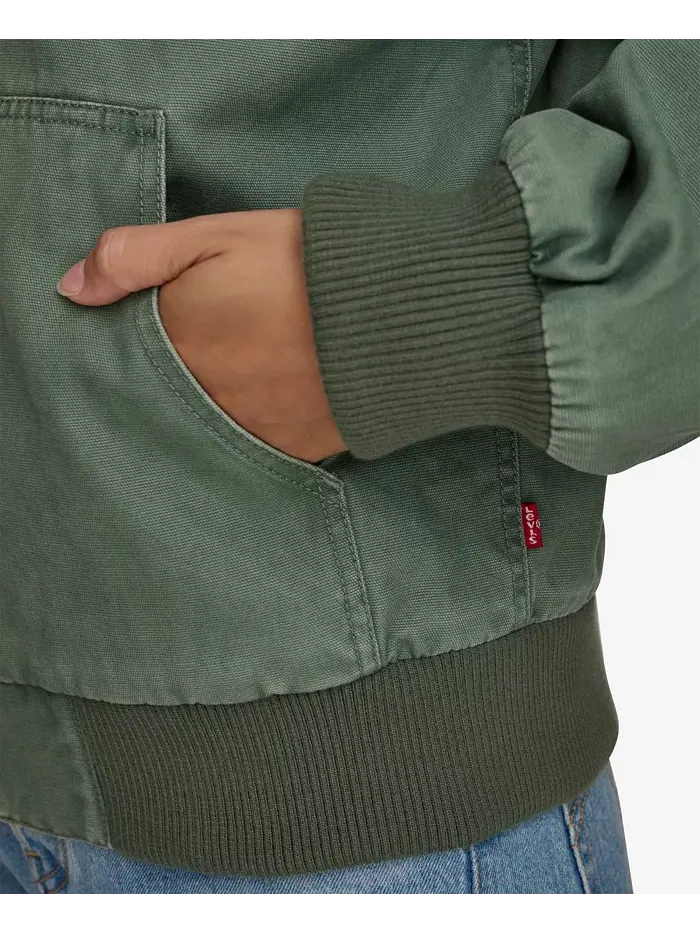 Женская свободная худи-бомбер Levi's — изображение 7 из 7, зеленый