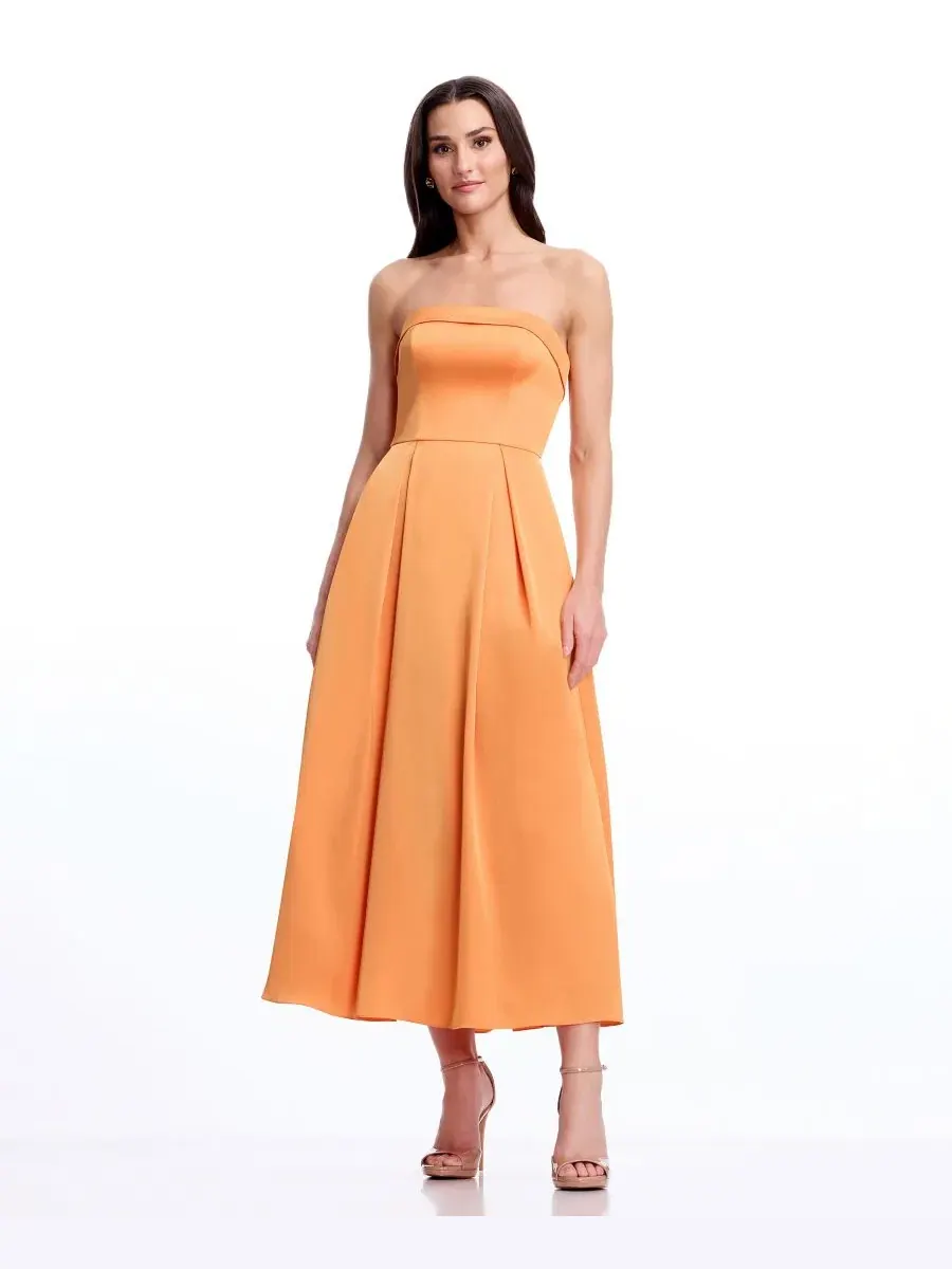 Женское миди-платье без рукавов Mika Dress The Population, абрикосовый — изображение 1 из 7