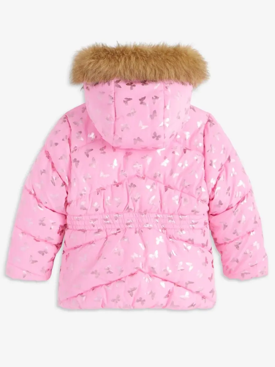 Детская куртка-пуховик с принтом, модель Foil Quilted S Rothschild & CO — изображение 3 из 3, розовый