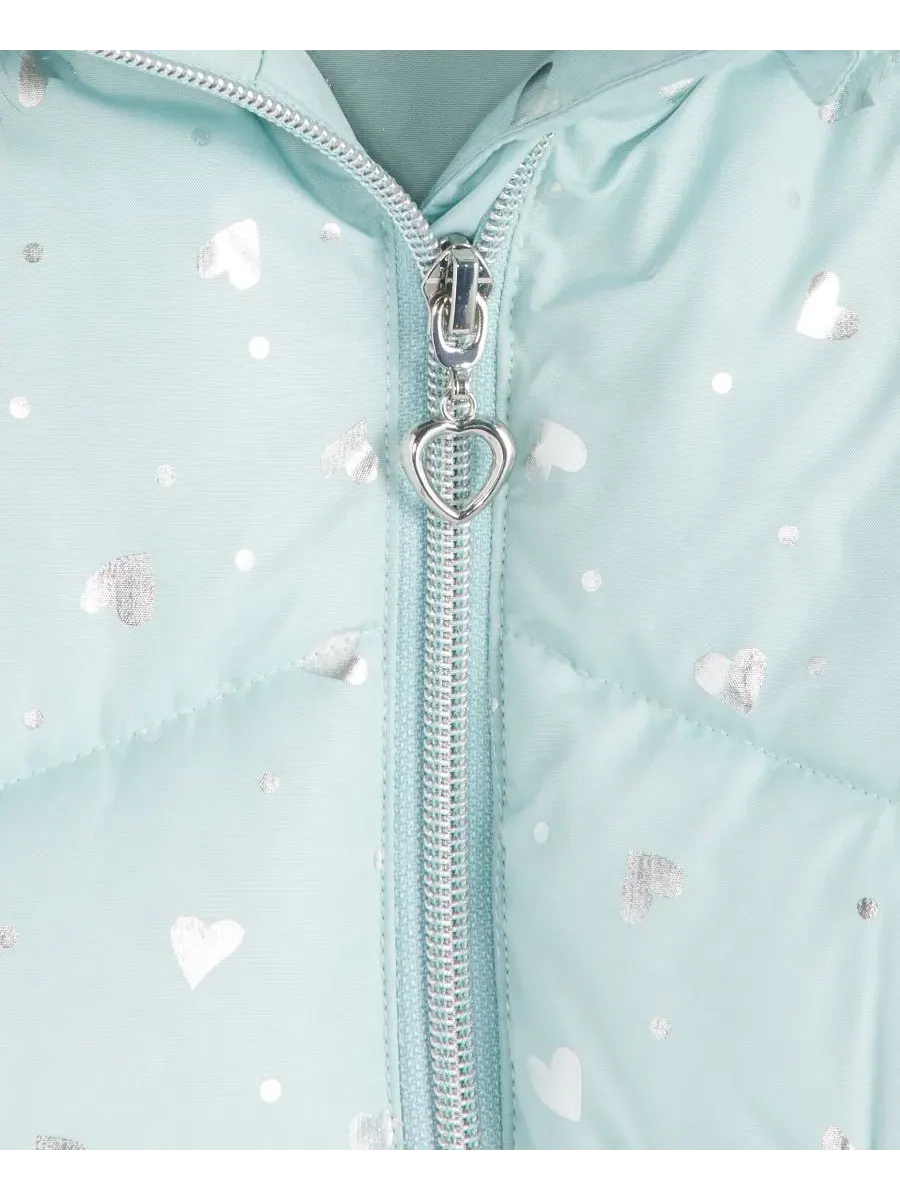 Детская куртка-пуховик с капюшоном Foil Quilted S Rothschild & CO — изображение 2 из 3, серебристый