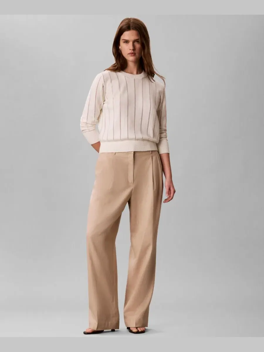 Брюки женские широкие с защипами Calvin Klein