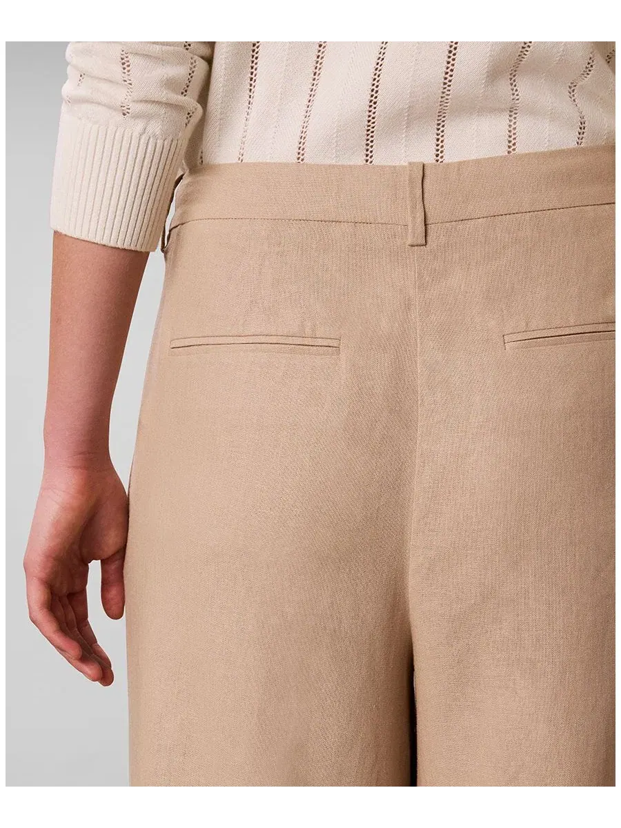 Брюки женские широкие с защипами Calvin Klein — изображение 5 из 5, коричневый