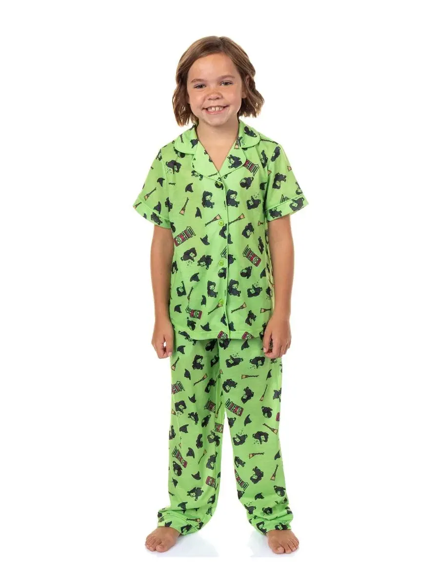 Пижамный комплект с принтом Elphaba Chibi Broom Hat Design Wicked