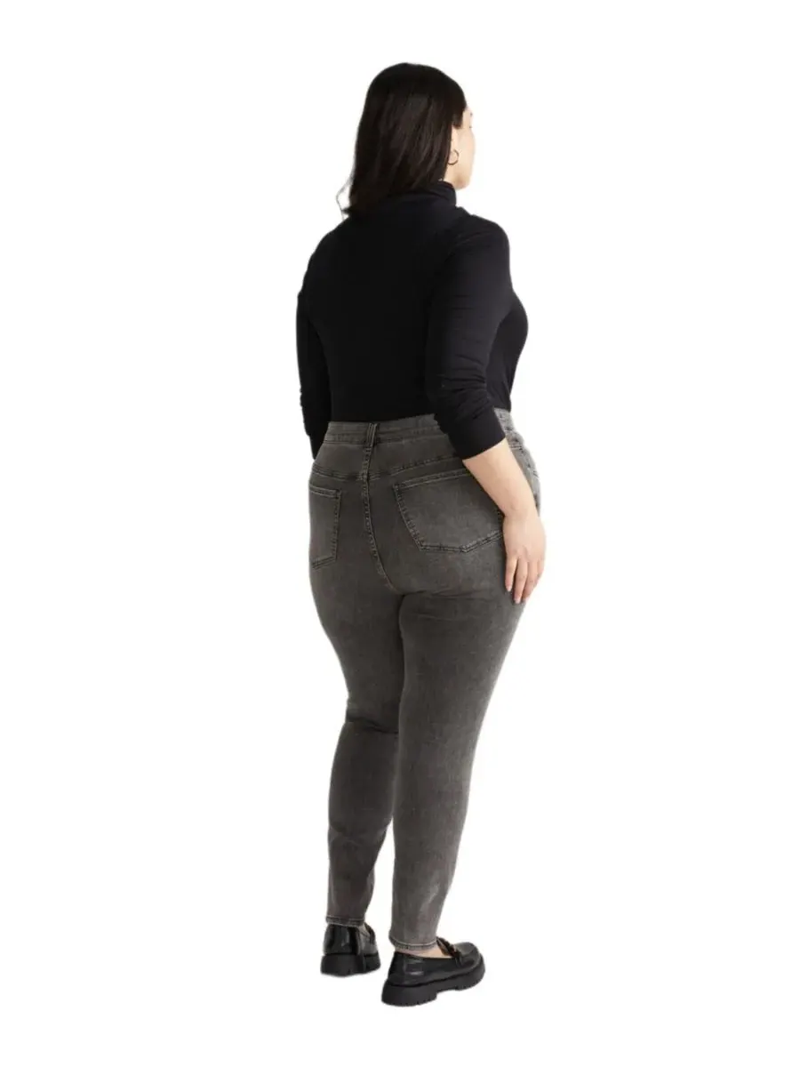 Джинсы скинни с высокой посадкой Seine High Rise Skinny Jeans Universal Standard — изображение 2 из 4, черный