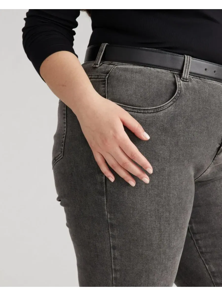 Джинсы скинни с высокой посадкой Seine High Rise Skinny Jeans Universal Standard — изображение 3 из 4, черный