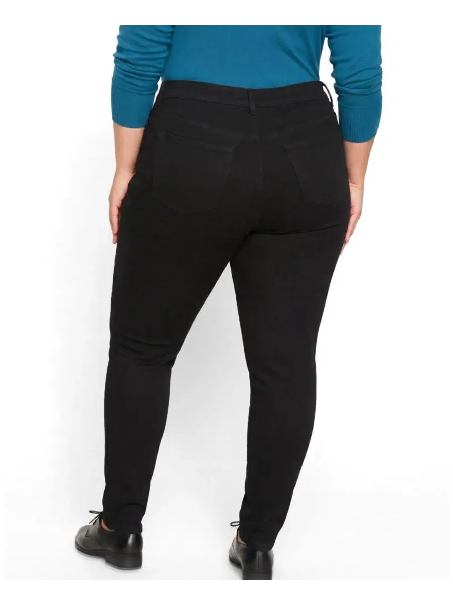 Джинсы скинни с высокой посадкой Seine High Rise Skinny Jeans Universal Standard — изображение 2 из 3, черный