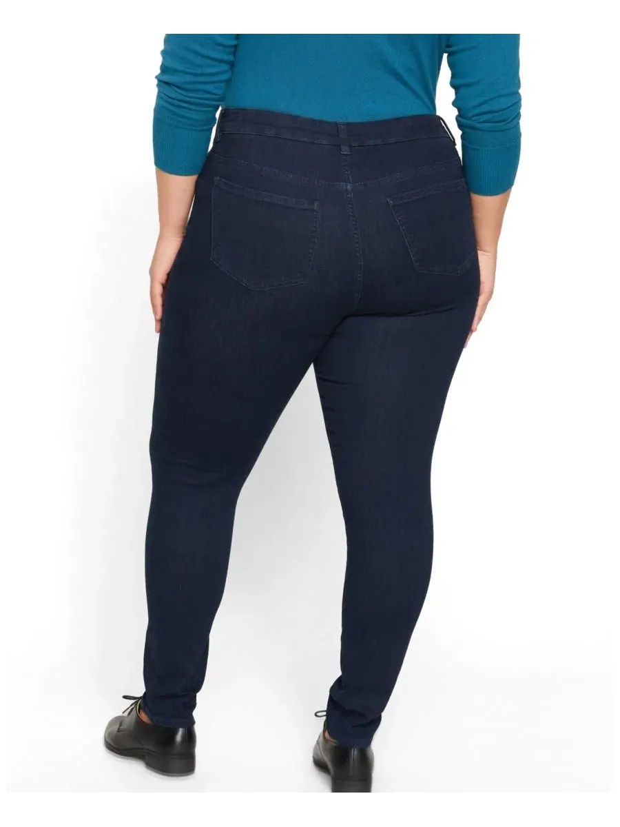 Джинсы скинни с высокой посадкой Seine High Rise Skinny Jeans Universal Standard — изображение 2 из 3, темный индиго