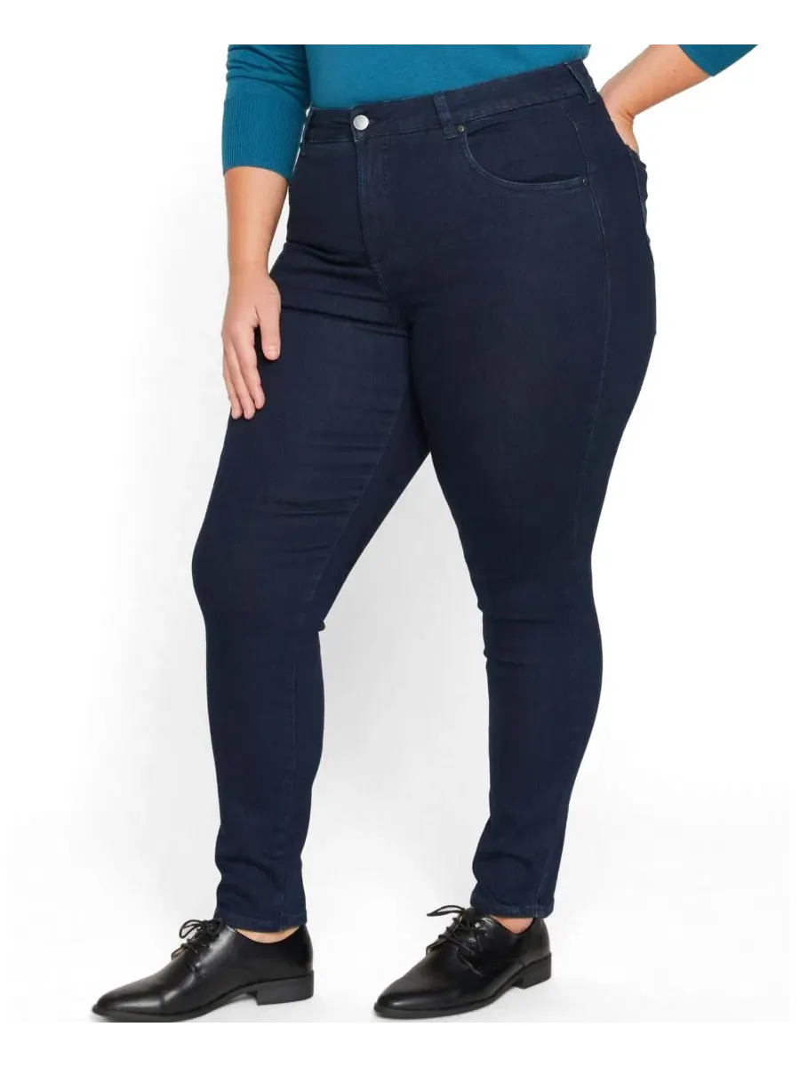 Джинсы скинни с высокой посадкой Seine High Rise Skinny Jeans Universal Standard — изображение 3 из 3, темный индиго
