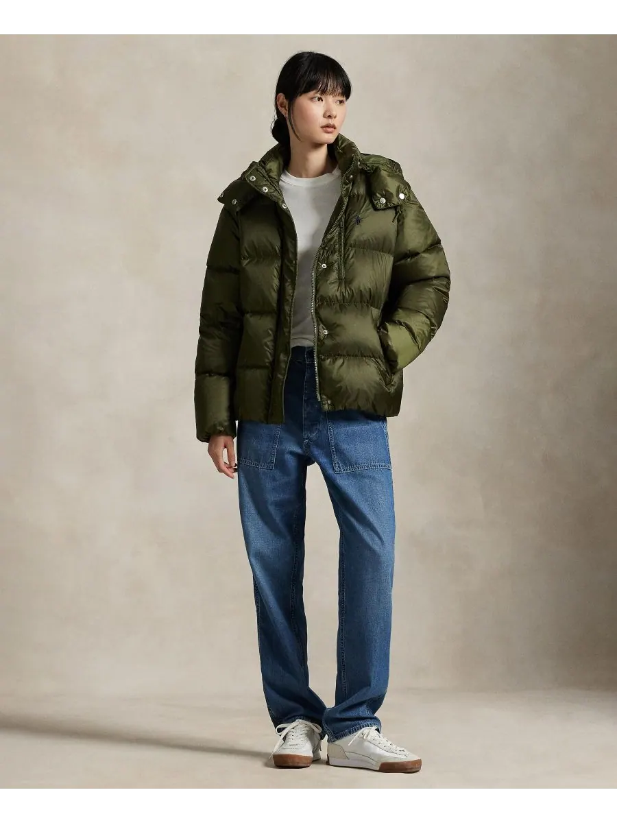 Женская водоотталкивающая стеганая куртка с длинными рукавами Polo Ralph Lauren — изображение 2 из 6, оливковый