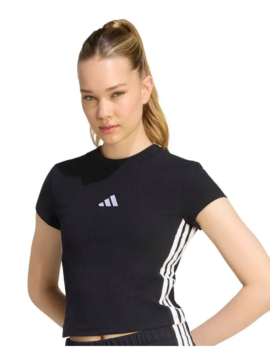 Женская футболка-поло с коротким рукавом, с логотипом adidas