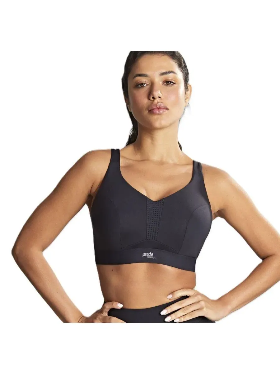 Спортивный бюстгальтер Endurance с нижней чашкой Panache Lingerie — черный