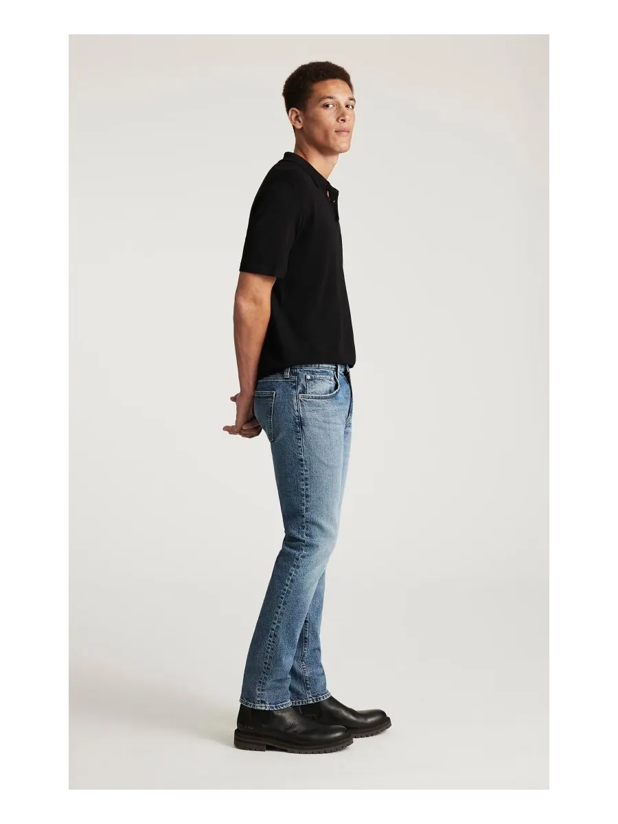 Мужские джинсы Jake Slim Leg, классические, с эффектом потертости Mavi Jeans — изображение 2 из 3, синий