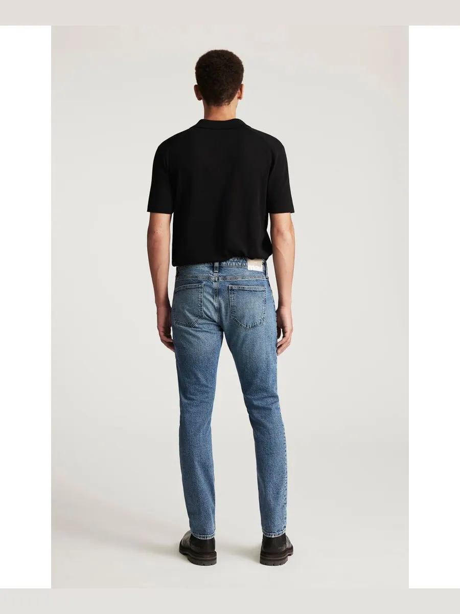 Мужские джинсы Jake Slim Leg, классические, с эффектом потертости Mavi Jeans — изображение 3 из 3, синий