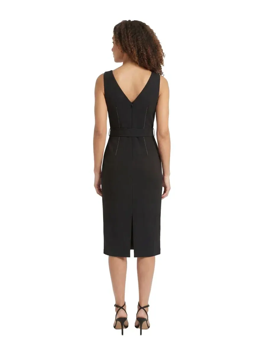 Платье миди с квадратным вырезом Maggy London — изображение 3 из 3, черный