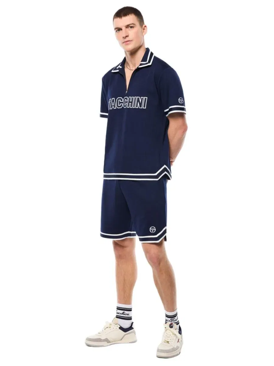 Поло с длинным рукавом из плотного трикотажа Sergio Tacchini — изображение 3 из 5, синий