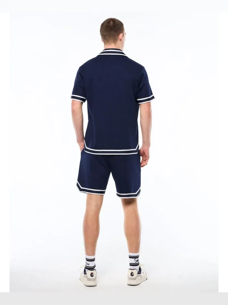 Поло с длинным рукавом из плотного трикотажа Sergio Tacchini — изображение 4 из 5, синий