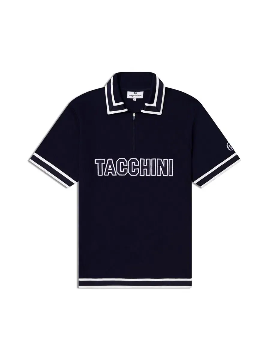 Поло с длинным рукавом из плотного трикотажа Sergio Tacchini — изображение 5 из 5, синий