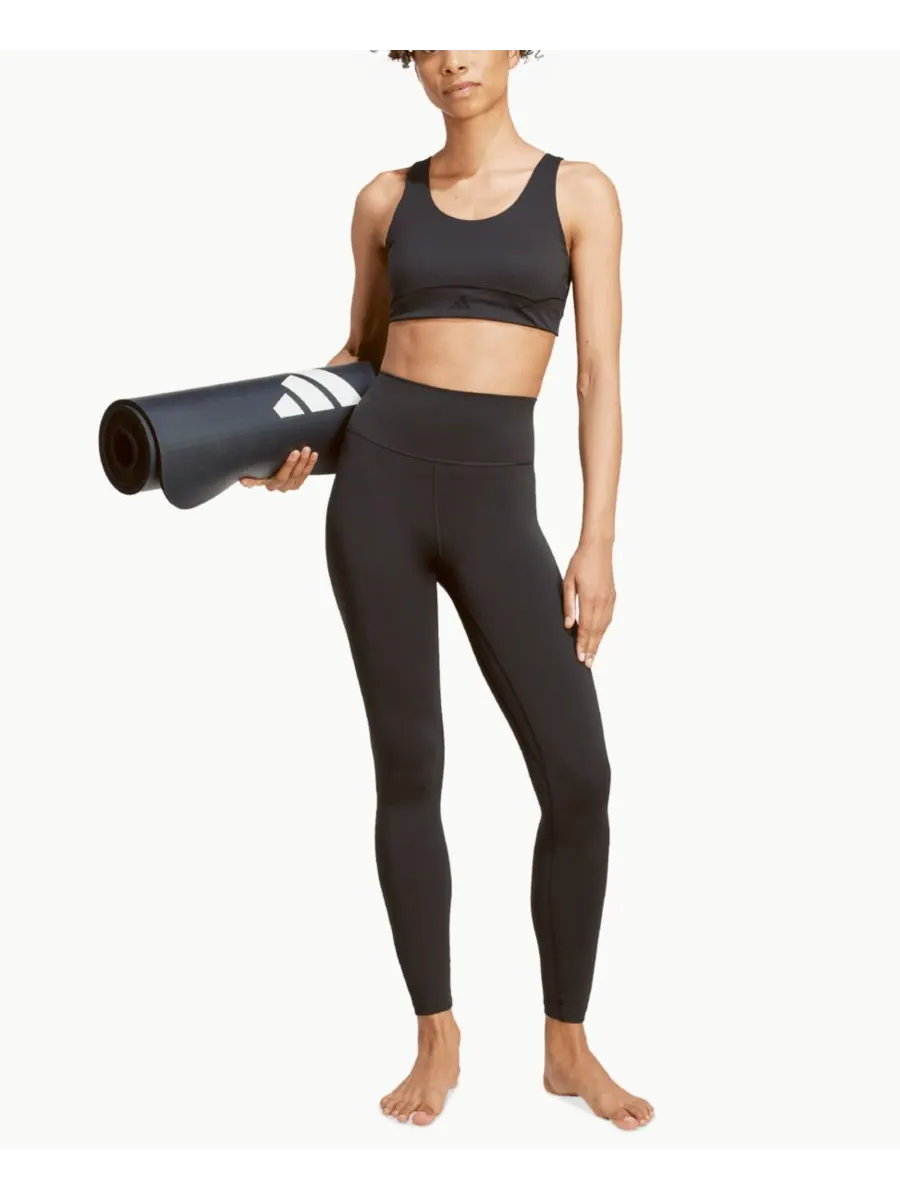 Женские леггинсы All Me с высокой талией и длиной 7/8 Adidas — изображение 3 из 4, черный/черный