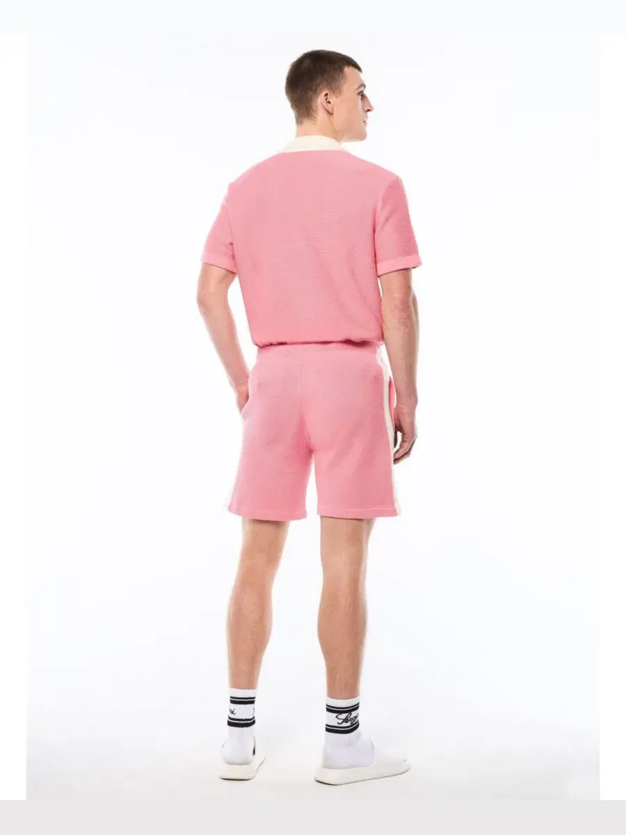 Шорты с контрастными лампасами Fratelli Crochet Cabana Short Sergio Tacchini — изображение 4 из 5, розовый