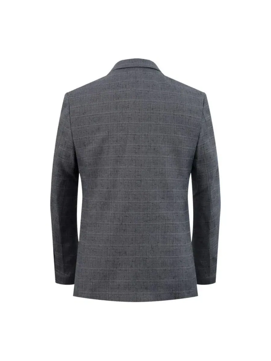 Мужской пиджак спортивный с меланжевой текстурой, Slim Fit Elie Balleh — изображение 4 из 5, серый
