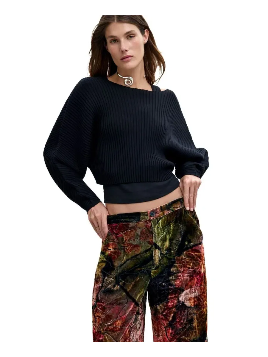 Широкие брюки из вельвета M. C. Lacroix Desigual — изображение 2 из 6, розовый