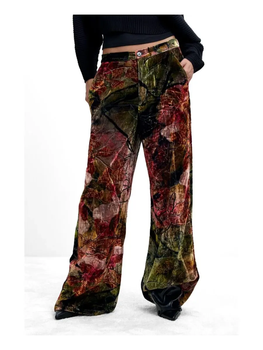 Широкие брюки из вельвета M. C. Lacroix Desigual — изображение 3 из 6, розовый
