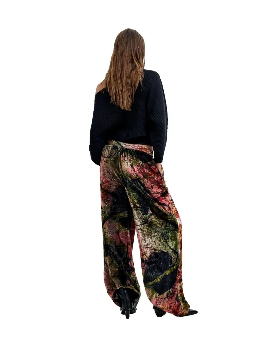 Широкие брюки из вельвета M. C. Lacroix Desigual — изображение 5 из 6, розовый