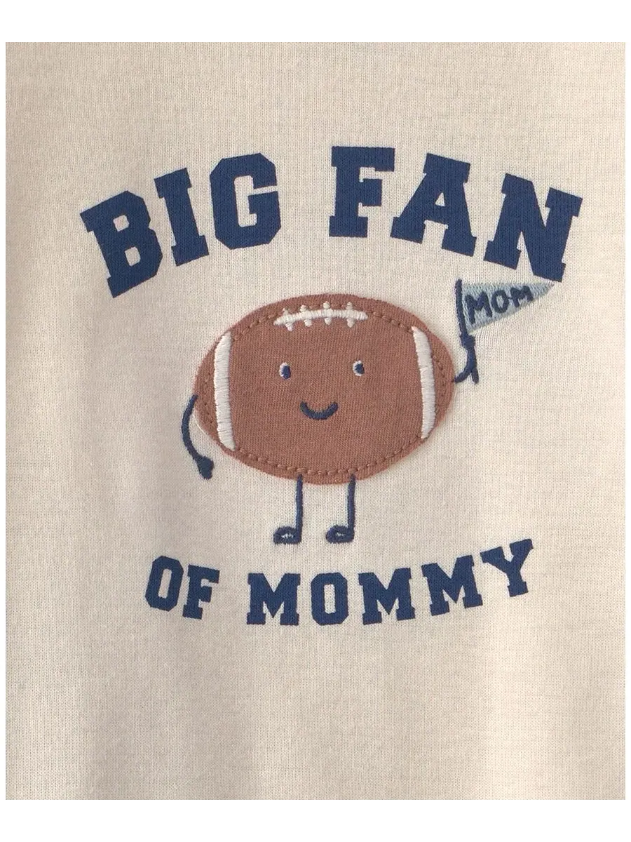 Комплект боди и штанов с длинным рукавом Big Fan Of Mommy Carter's — изображение 3 из 5, красный/кремовый