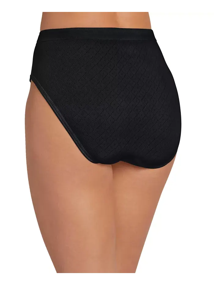 Трусы Elance Cotton French Cut Underwear 3-Pk 1541, Extended Sizes Jockey — изображение 3 из 4, черный/черный/черный