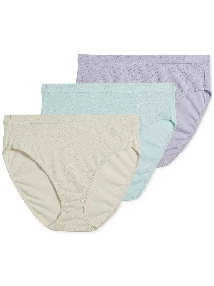 Трусы Elance Cotton French Cut Underwear 3-Pk 1541, Extended Sizes Jockey — изображение 2 из 3, фиолетовый