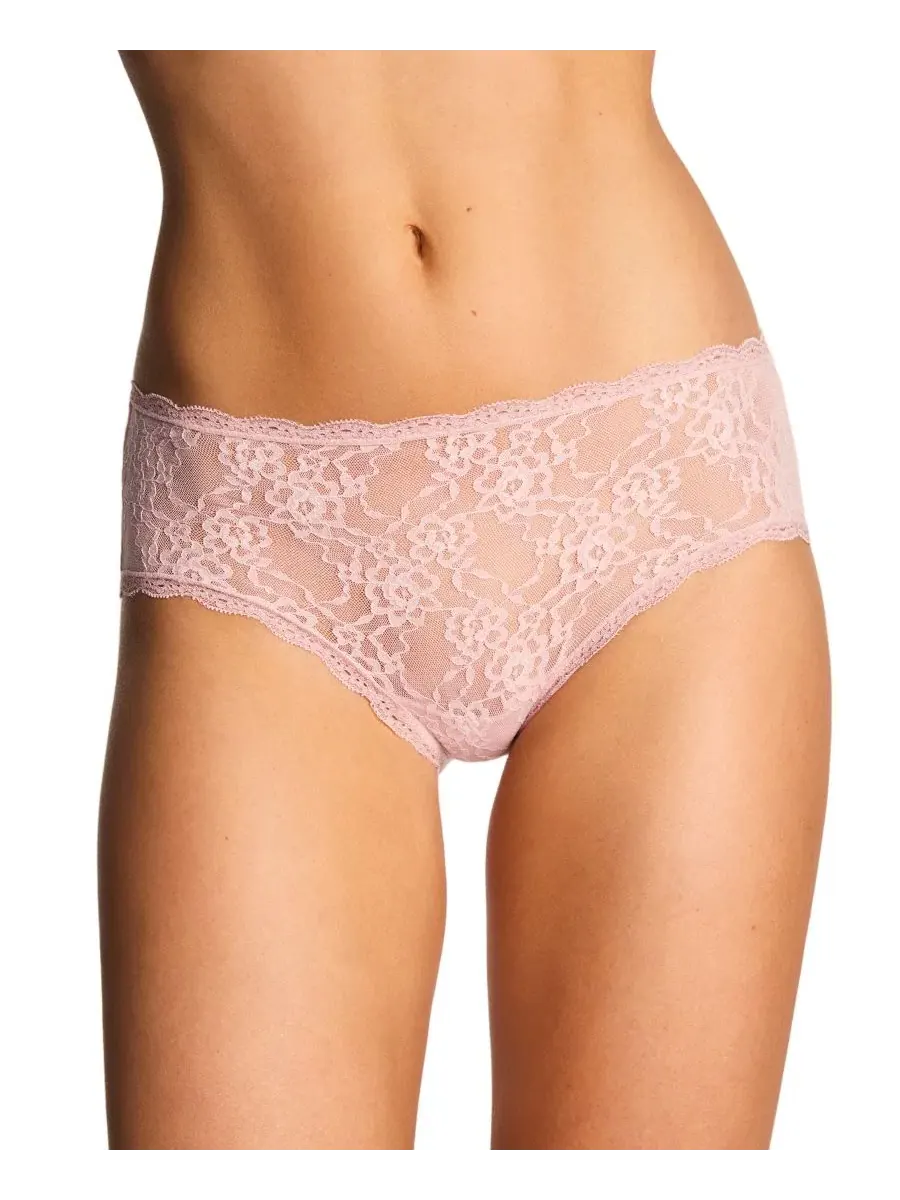 Женские трусы-слипы с кружевным цветочным принтом, модель Floral Lace Hipster b.tempt'd — изображение 1 из 5, розовый