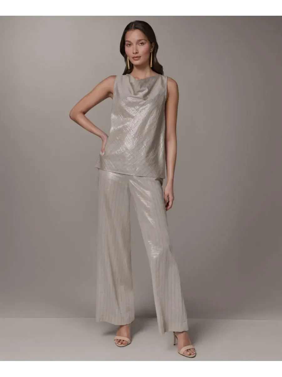 Топ без рукавов с воротником-хомутом Donna Karan New York, Sisal Canyon — изображение 5 из 7, оранжевый