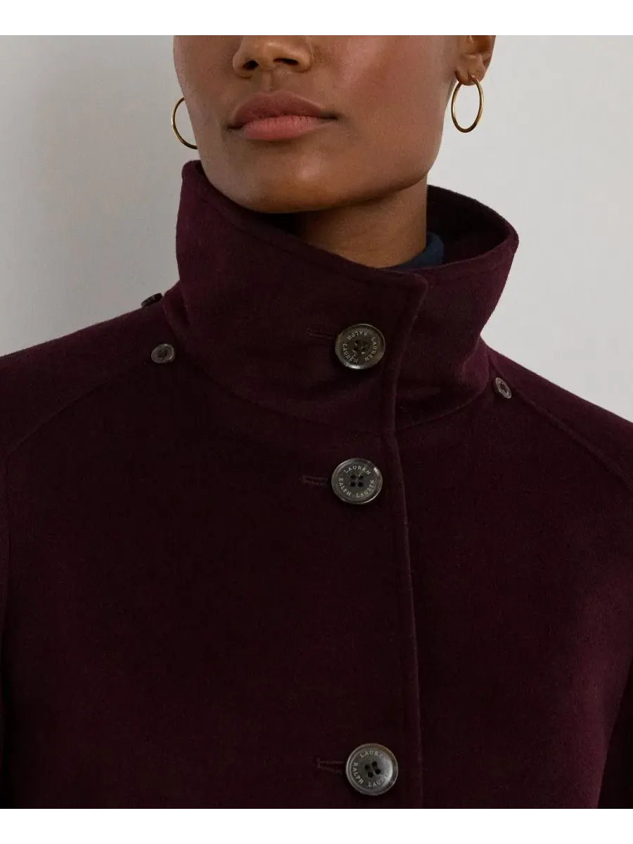 Пальто-трапеция с капюшоном, модель Icon Hooded A-Line Coat Lauren Ralph Lauren — изображение 3 из 5, черный