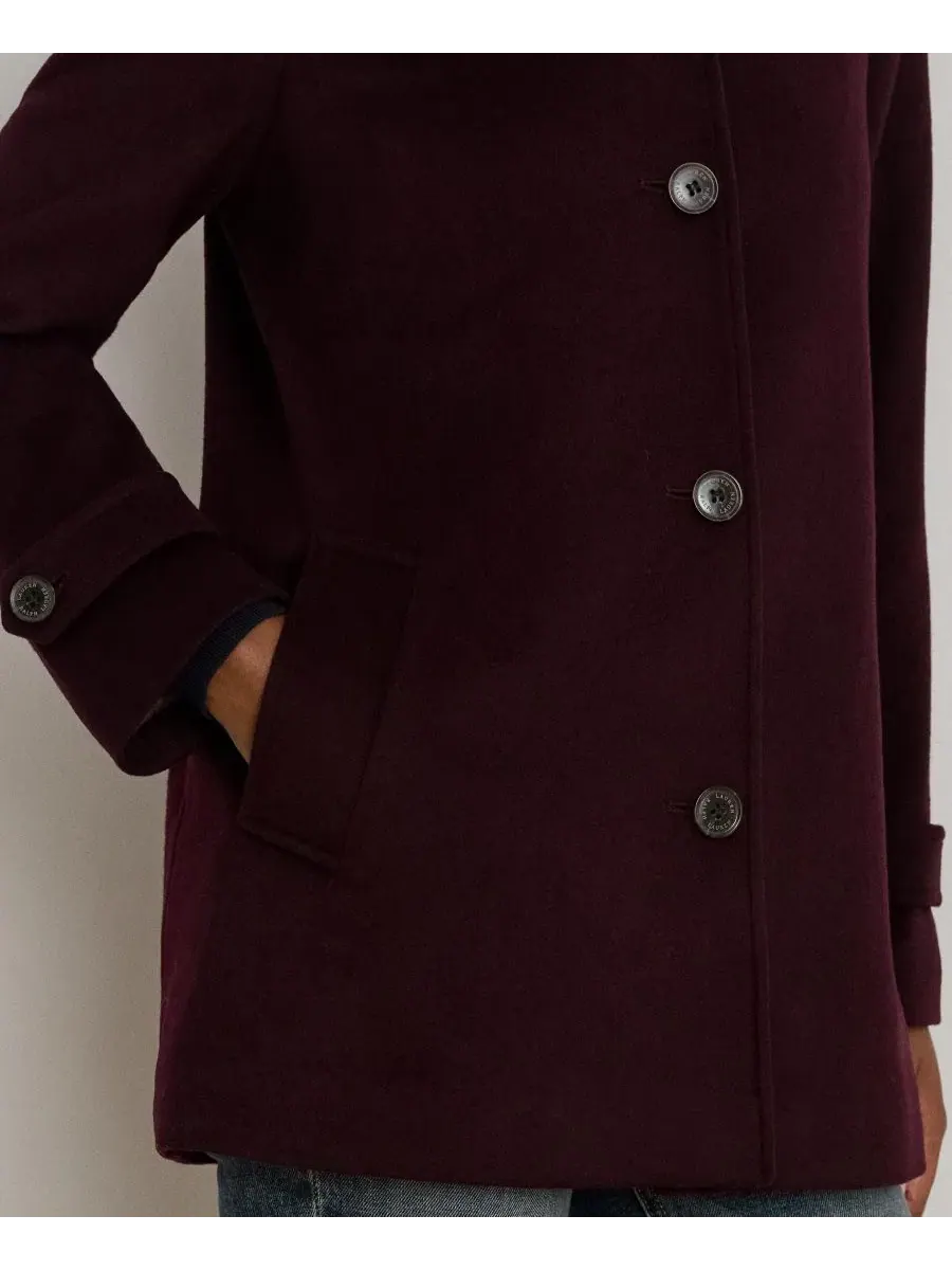 Пальто-трапеция с капюшоном, модель Icon Hooded A-Line Coat Lauren Ralph Lauren — изображение 4 из 5, черный