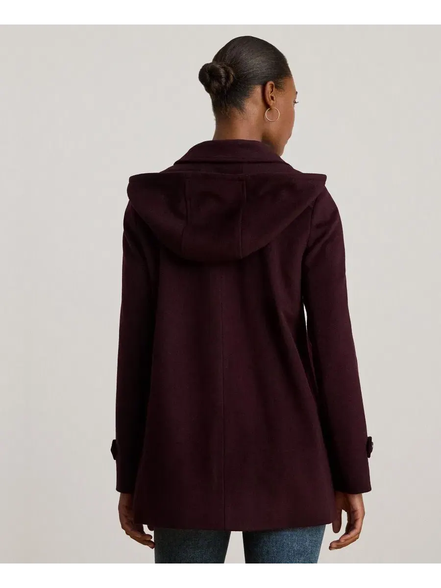 Пальто-трапеция с капюшоном, модель Icon Hooded A-Line Coat Lauren Ralph Lauren — изображение 5 из 5, черный