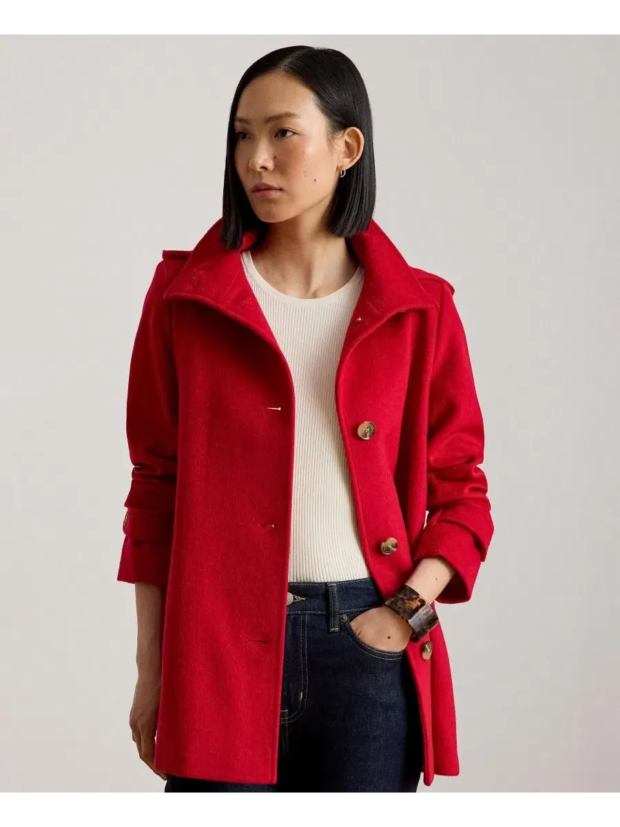 Пальто-трапеция с капюшоном, модель Icon Hooded A-Line Coat Lauren Ralph Lauren