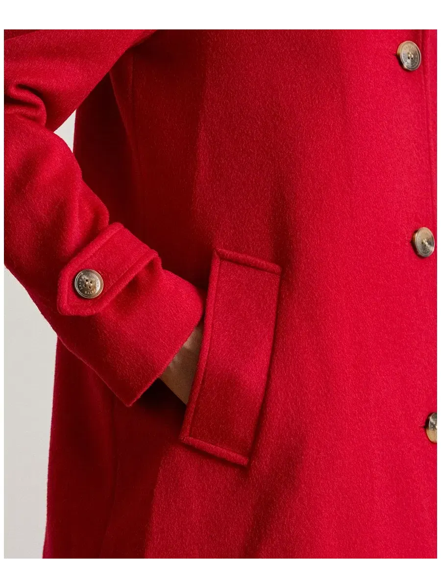 Пальто-трапеция с капюшоном, модель Icon Hooded A-Line Coat Lauren Ralph Lauren — изображение 5 из 5, красный