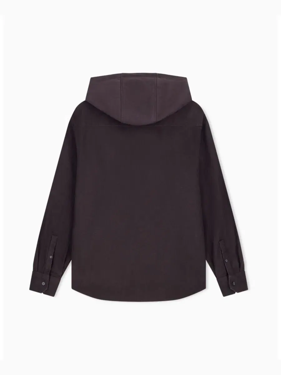 Куртка-рубашка с капюшоном Crossover Hooded A|X Armani Exchange — изображение 4 из 8, черный
