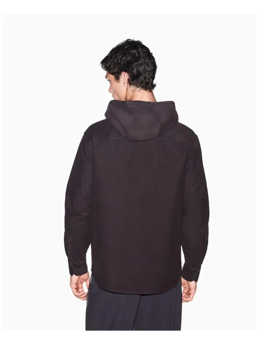 Куртка-рубашка с капюшоном Crossover Hooded A|X Armani Exchange — изображение 5 из 8, черный