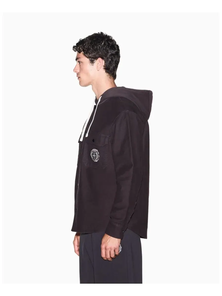 Куртка-рубашка с капюшоном Crossover Hooded A|X Armani Exchange — изображение 7 из 8, черный