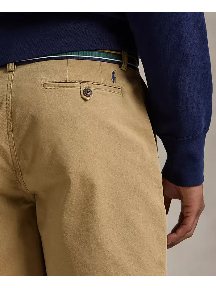 Эластичные шорты-чиносы классического кроя длиной 9 дюймов Polo Ralph Lauren — изображение 2 из 3, бежевый/бежевый