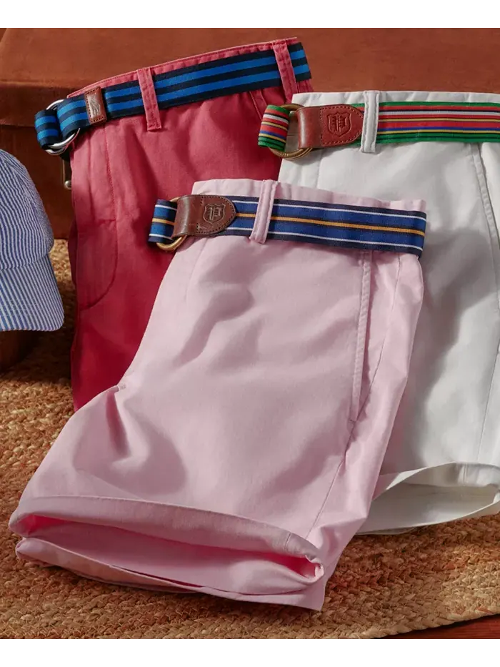 Классические шорты-чинос с 9-дюймовым подгибом и эластичной тканью Polo Ralph Lauren — изображение 4 из 4, белый