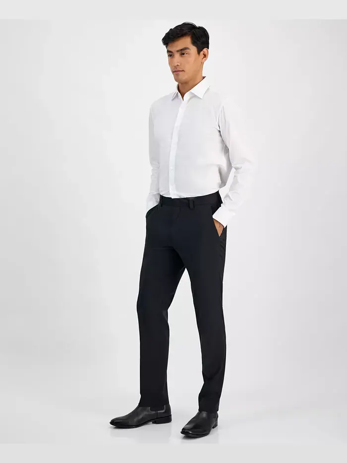 Мужские брюки Modern-Fit из смесовой шерсти Hugo Boss