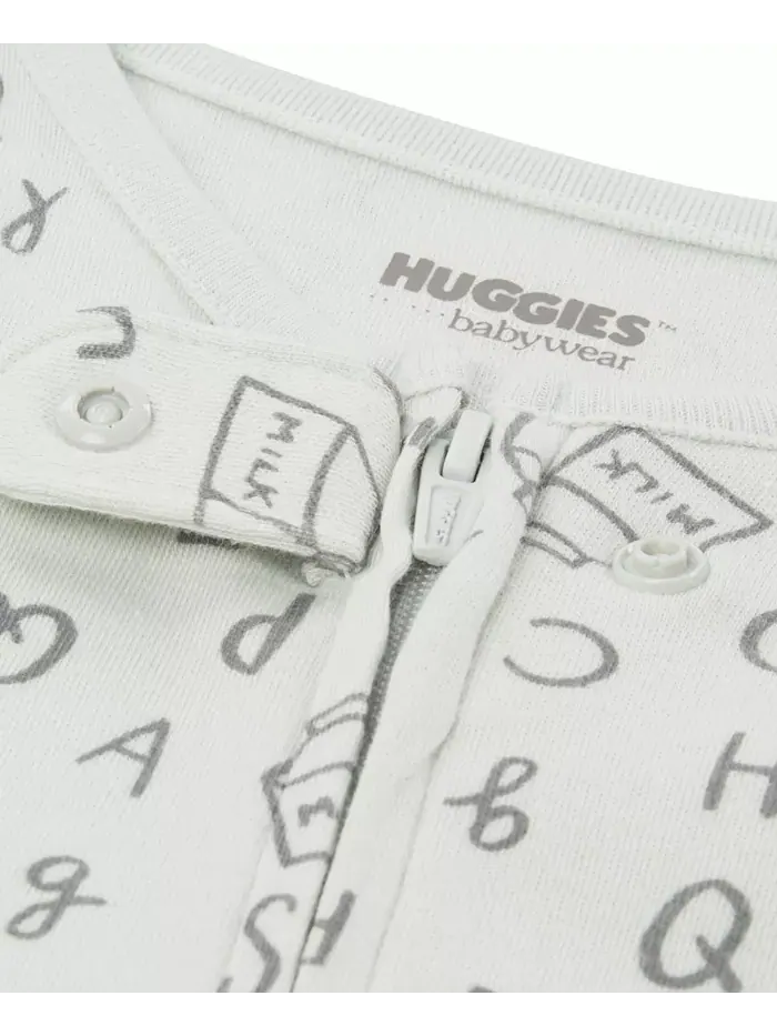 Детский комбинезон с молнией спереди и закрытыми ножками Huggies — изображение 4 из 4, синий