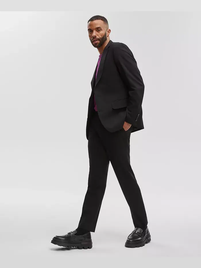 Мужские классические брюки Slim-Fit Mode of One — изображение 3 из 7, глубокий черный