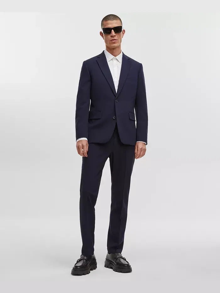Мужские классические брюки Slim-Fit Mode of One — изображение 4 из 5, голубой